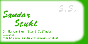 sandor stuhl business card